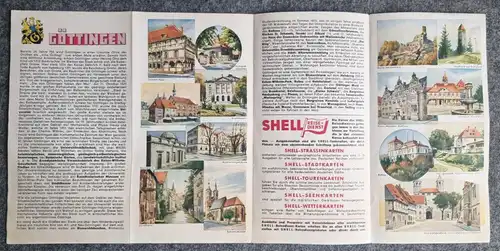Shell Stadtkarte Nr 75 Göttingen 1930er Stadtplan Marktplatz mit Gänseliesel Bru