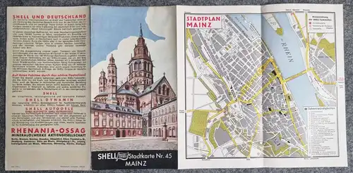 Shell Stadtkarte Nr 45 Mainz Der Dom Stadtplan 1930er