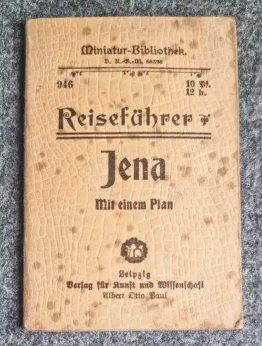 Miniatur Bibliothek Reiseführer Jena mit Plan Verlag für Kunst und Wissenschaft