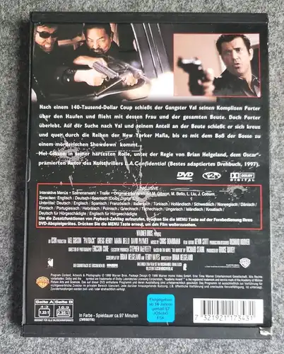 DVD Nie mehr Mr. Nice Guy Mel Gibson Payback Zahltag FSK16