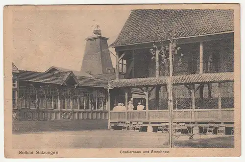 Ak Solbad Salzungen Gradierhaus und Storchnest 1913 !