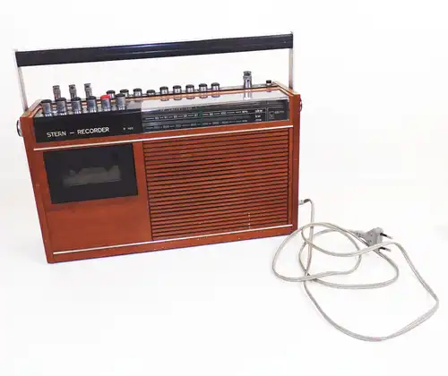 Stern Recorder R160 mit Kassettenrekorder Radio Echtholz
