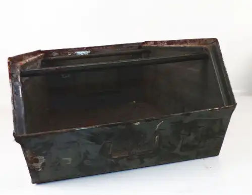 Alte Stapelbox Regal Metallkiste Aufbewahrung Industrie Sichtlagerkasten Werkzeu