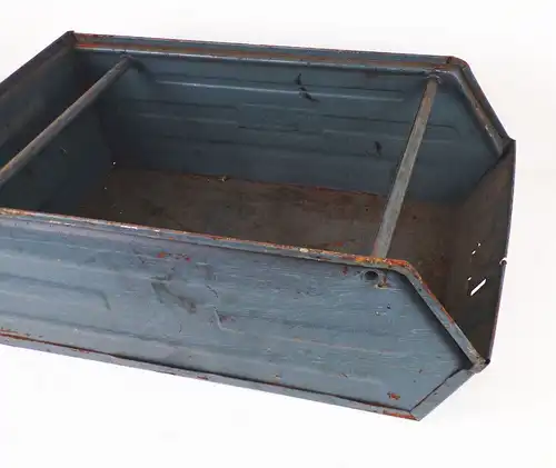 Alte Stapelbox Regal Metallkiste Aufbewahrung Industrie Sichtlagerkasten Werkzeu