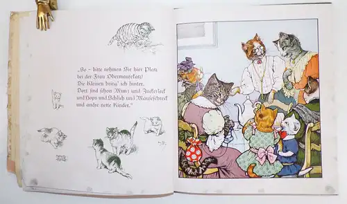 Im Katzenkränzchen Bilderbuch Arthur Thiele Albert Sixtus Katzen 1930er