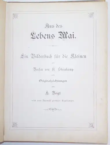 Aus des Lebens Mai Steinkamp und Voigt um 1900  Kinderbuch