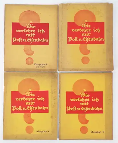 Wie verkehre ich mit Post und Eisenbahn 4 Broschüren um 1910