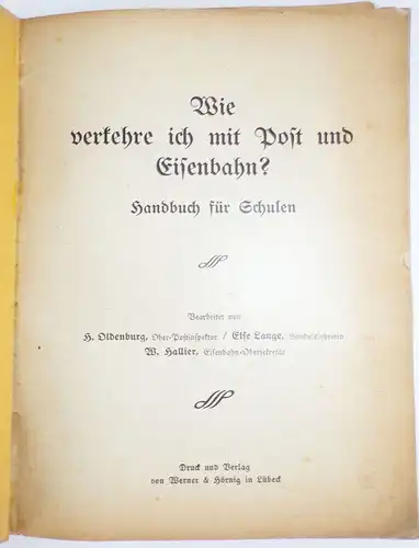Wie verkehre ich mit Post und Eisenbahn 4 Broschüren um 1910