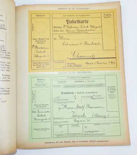 Wie verkehre ich mit Post und Eisenbahn 4 Broschüren um 1910
