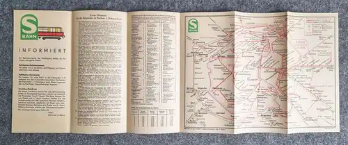 S Bahn Information Berlin 1970 Reichsbahndirektion Deutsche Reichsbahn