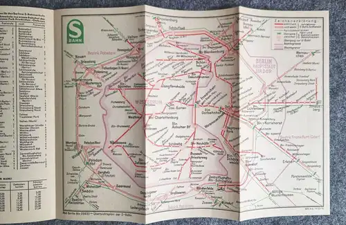 S Bahn Information Berlin 1970 Reichsbahndirektion Deutsche Reichsbahn