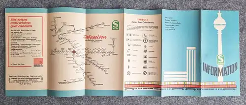 S Bahn Information Berlin 1970 Reichsbahndirektion Deutsche Reichsbahn