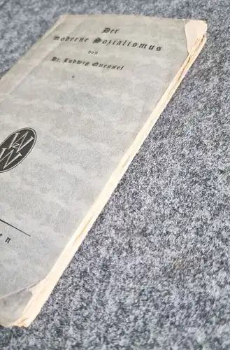 Buch Der moderne Sozialismus 1919 altes Buch Dr Ludwig Quessel