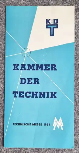 Kammer der Technik Prospekt Technische Messe 1957 Leipzig