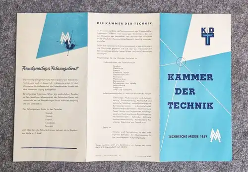 Kammer der Technik Prospekt Technische Messe 1957 Leipzig