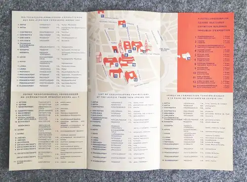 Tschechoslowakei 1957 Prospekt Frühjahrsmesse Leipzig