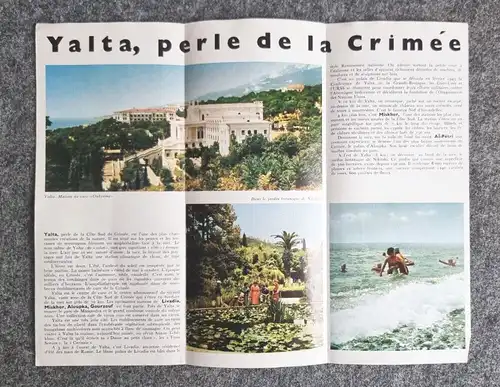 Yalta Intourist perle de la Crimee alter Reiseprospekt Krim