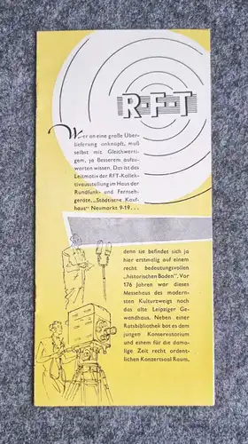 RFT Broschüre 1957 Werbung alter Fernsehr und Radios