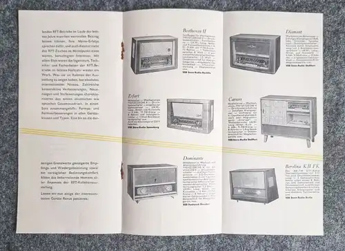 RFT Broschüre 1957 Werbung alter Fernsehr und Radios