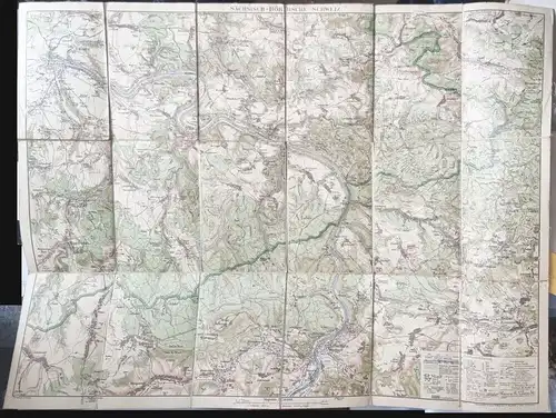 Sächsisch Böhmische Schweiz alte Landkarte C C Meinhold und Söhne Dresden