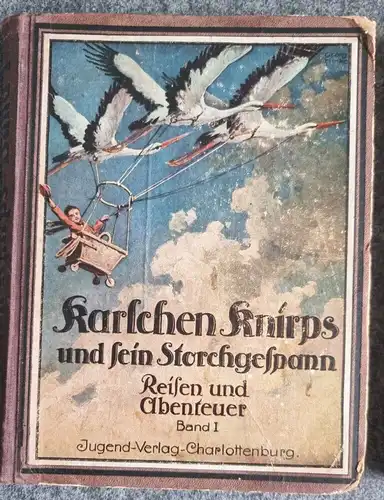 Karlchen Knirps Reisen und Abenteuer 2 Bände I und II 1922 alte Bücher