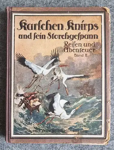 Karlchen Knirps Reisen und Abenteuer 2 Bände I und II 1922 alte Bücher