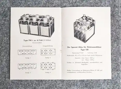 Blei Akkumulatoren Dresden alte Broschüre Hersteller Akkus