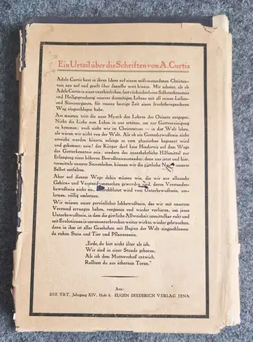 Der Weg des Schweigens A Curtis 1923 Den Weg zur Verinnerlichung Buch