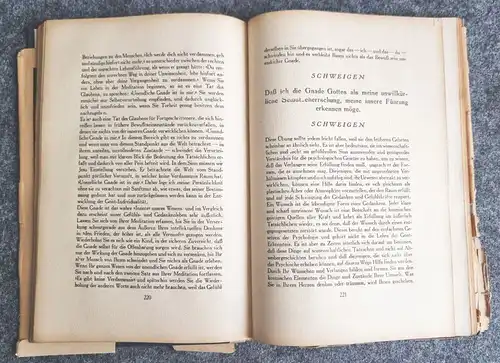 Der Weg des Schweigens A Curtis 1923 Den Weg zur Verinnerlichung Buch