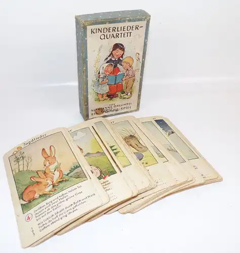Kinderlieder Quartett Marianne Drechsel Flechsig Spiel 1950er Kartenspiel