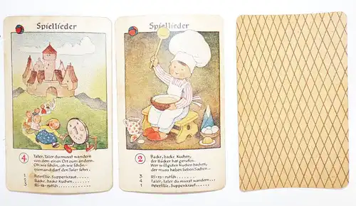 Kinderlieder Quartett Marianne Drechsel Flechsig Spiel 1950er Kartenspiel