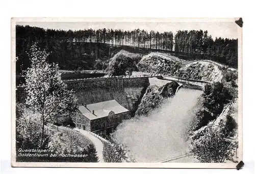 Ak Queistalsperre Goldentraum bei Hochwasser 1930er Polen