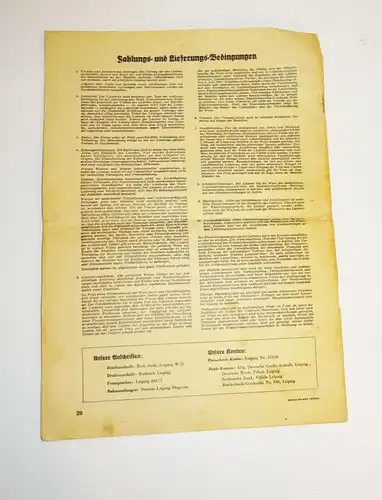Katalog Preisliste Rud. Sack Leipzig Gespann - Geräte 1939  (H7