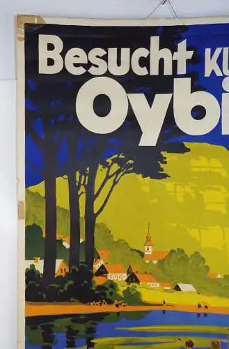 Reklame Plakat Oybin Zittauer Gebirge Sachsen Rüffer Dresden 1930 er Poster