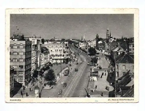 Ak Hamburg St. Pauli Reeperbahn 1954