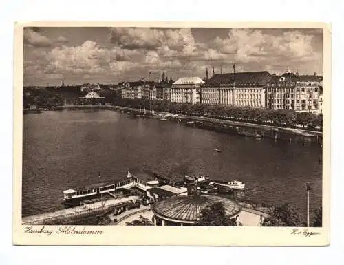 Ak Hamburg Alsterdamm Schiffe und Boote