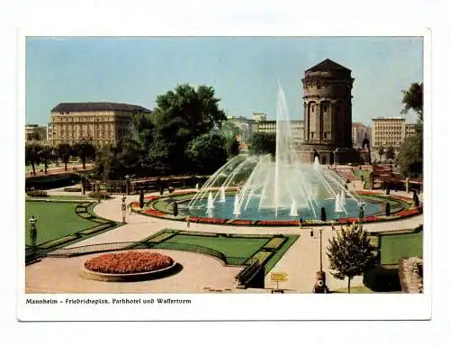 Ak Mannheim Friedrichsplatz Parkhotel und Wasserturm