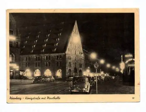 Ak Nürnberg Königstraße mit Mauthalle