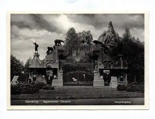 Ak Hamburg Hagenbecks Tierpark Haupteingang