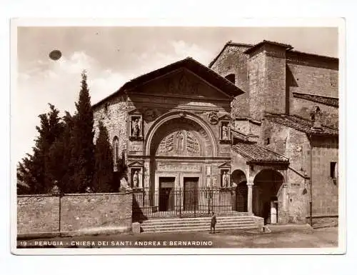 Ak Perugia Chiesa dei Santi Andrea e Bernhardino 1939 Katholische Kirche Italien