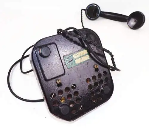 Altes Telefon Wählscheibe Schwarz Metall Loft Deko