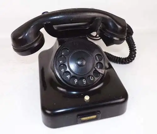 Altes Bakelit Telefon Wählscheibe Schwarz Deko Requisit