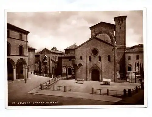 Ak Bologna Chiesa S. Stefano Kirche Italien Piazza Santo 1939