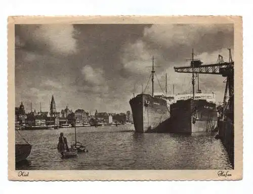 Ak Kiel Hafen Schiffe und Boote