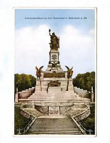 Ak Nationaldenkmal auf dem Niederwald bei Rüdesheim am Rhein 1927