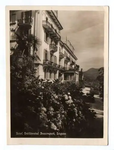 Ak Hotel Continental Beauregard Lugano 1933