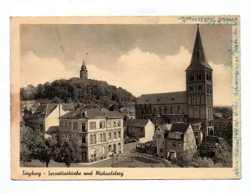 Ak Siegburg Servatiuskirche und Michaelsberg 1955