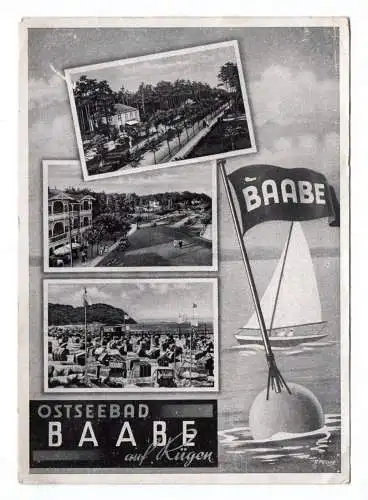 Ak Baabe Ostseebad auf Rügen um 1940
