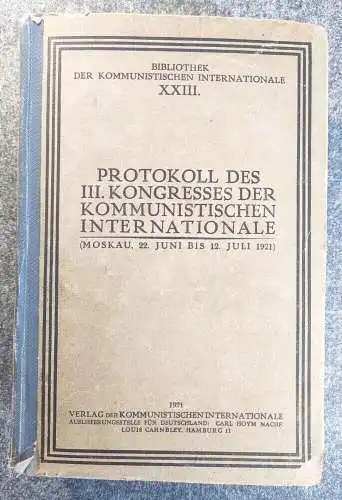 Bibliothek der Kommunistischen Internationale XXIII 1921