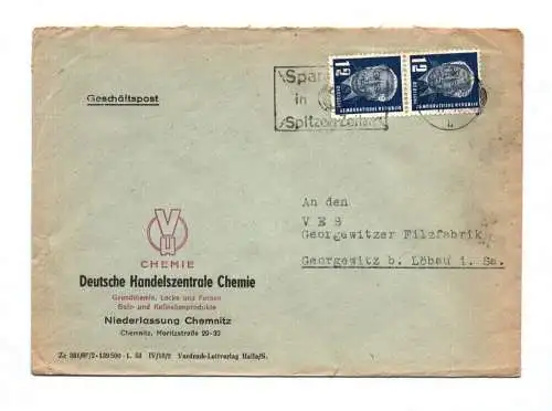 Geschäftspost Deutsche Handelszentrale Chemie Niederlassung Chemnitz DDR